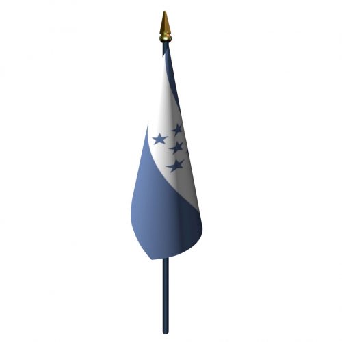 Honduras Flag with Staff and Spear