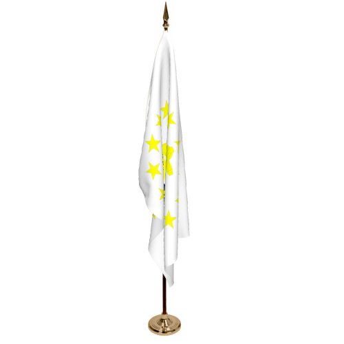 Indoor Rhode Island Ceremonial Flag Set