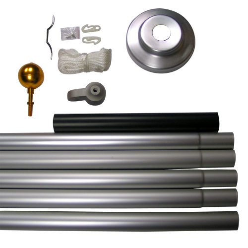 Brushed Aluminum Sectional Flagpole