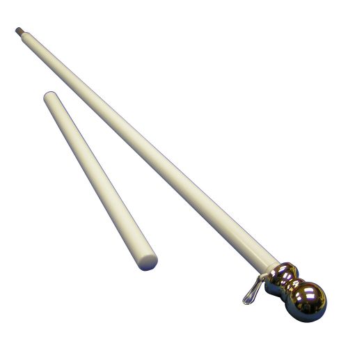 Aluminum Spinning Flagpole with White Powder Coated Finish