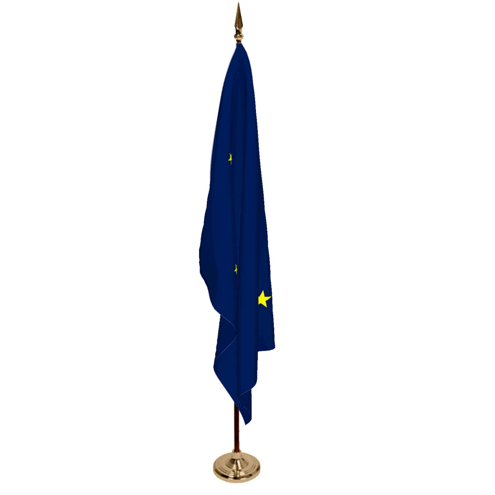 Indoor Alaska Ceremonial Flag Set
