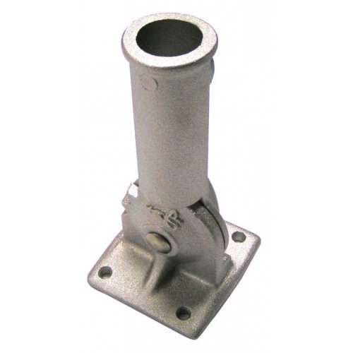 Silver Cast Aluminum Adjustable Flagpole Bracket