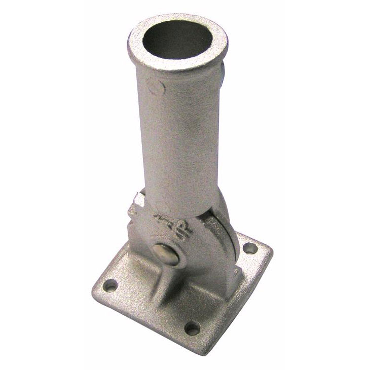 Silver Cast Aluminum Adjustable Flagpole Bracket