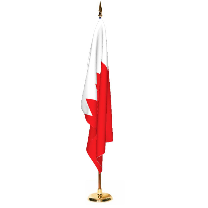 Indoor Bahrain Ceremonial Flag Set