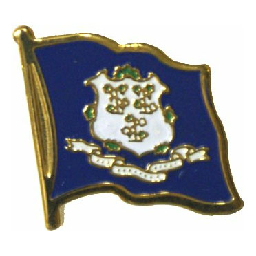 Connecticut Flag Lapel Pin