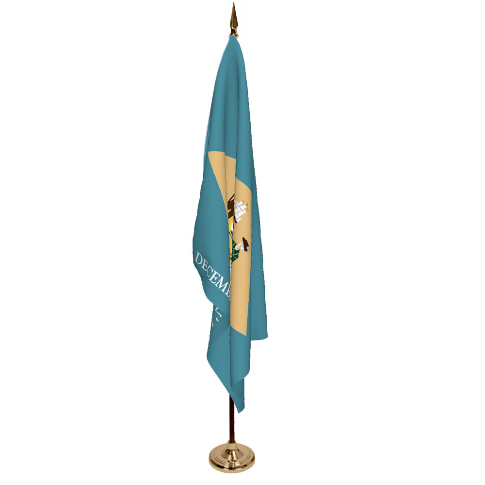 Indoor Delaware Ceremonial Flag Set