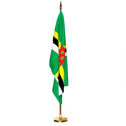 Indoor Dominica Ceremonial Flag Set