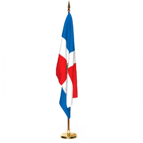 Indoor Dominican Republic with Seal Ceremonial Flag Set