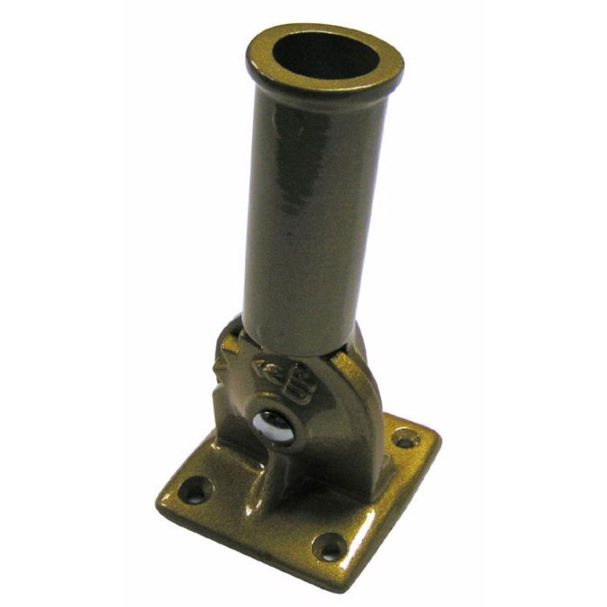 Gold Cast Aluminum Adjustable Flagpole Bracket
