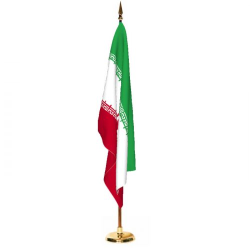 Indoor Iran Ceremonial Flag Set
