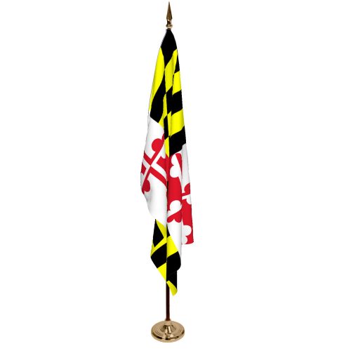 Indoor Maryland Ceremonial Flag Set