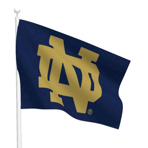 Notre Dame Interlocking ND Nylon Flag