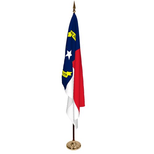 Indoor North Carolina Ceremonial Flag Set