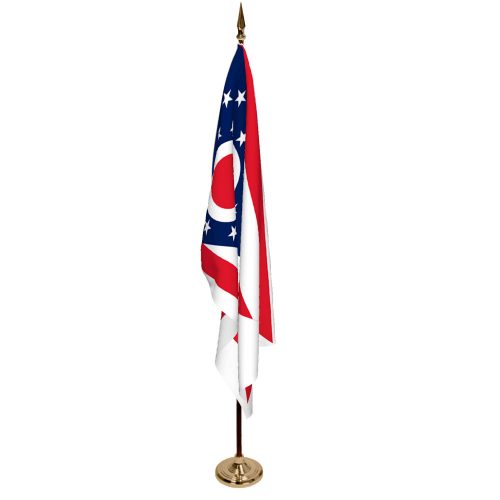 Indoor Ohio Ceremonial Flag Set