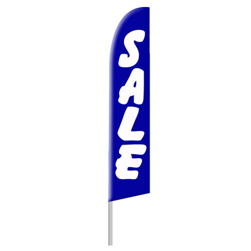 Blue Sale Tall Flag