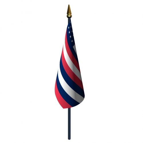 4in x 6in Serapis Flag with Staff and Spear