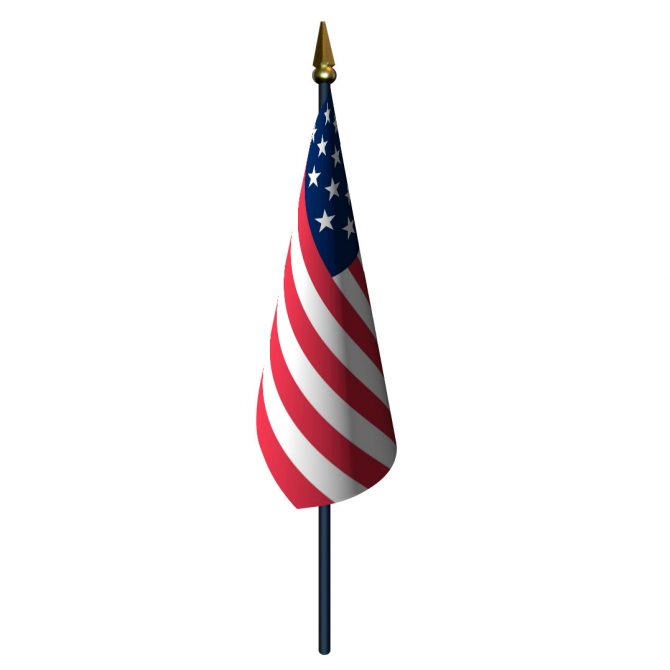 4in x 6in Colonial Flag Set Series #1 Desktop Flag Set