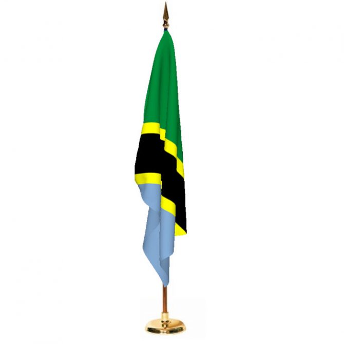 Indoor Tanzania Ceremonial Flag Set