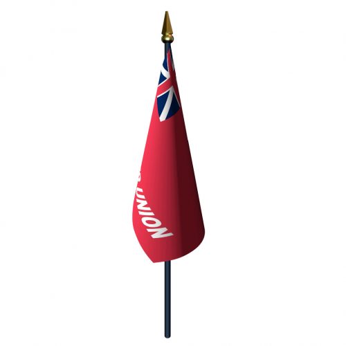 4in x 6in Taunton Flag with Staff and Spear