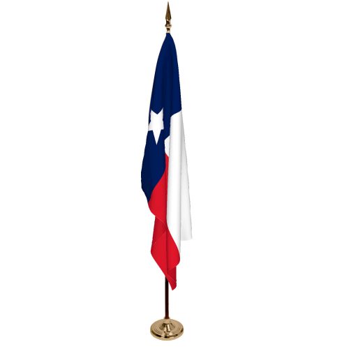 Indoor Texas Ceremonial Flag Set