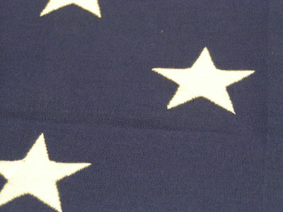 3ft x 5ft Cotton American Flag with Embroidered Stars, Heading and Grommets