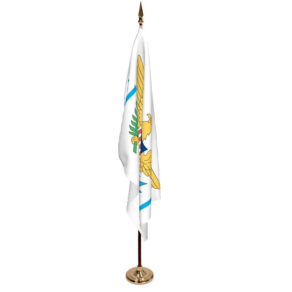 Indoor U.S. Virgin Islands Ceremonial Flag Set
