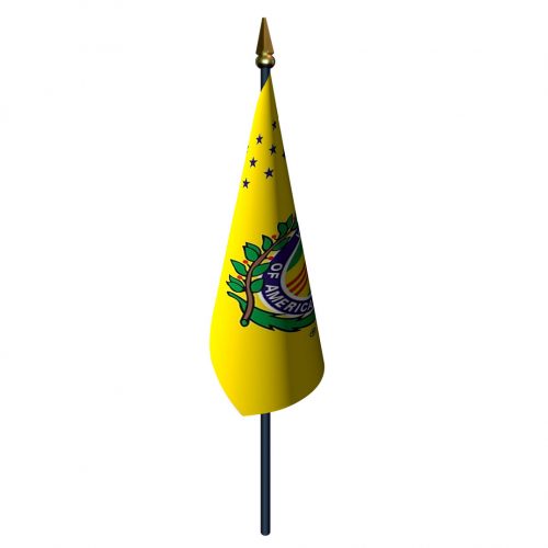 4in x 6in Vietnam Vet Flag with Staff and Spear