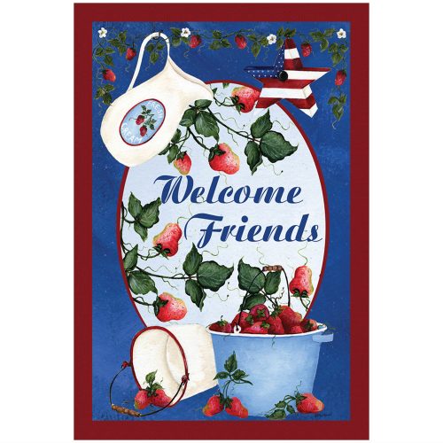 Berries Cream Welcome House & Garden Flag