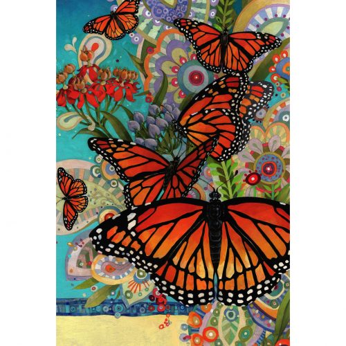 Monarch Madness Garden Flag