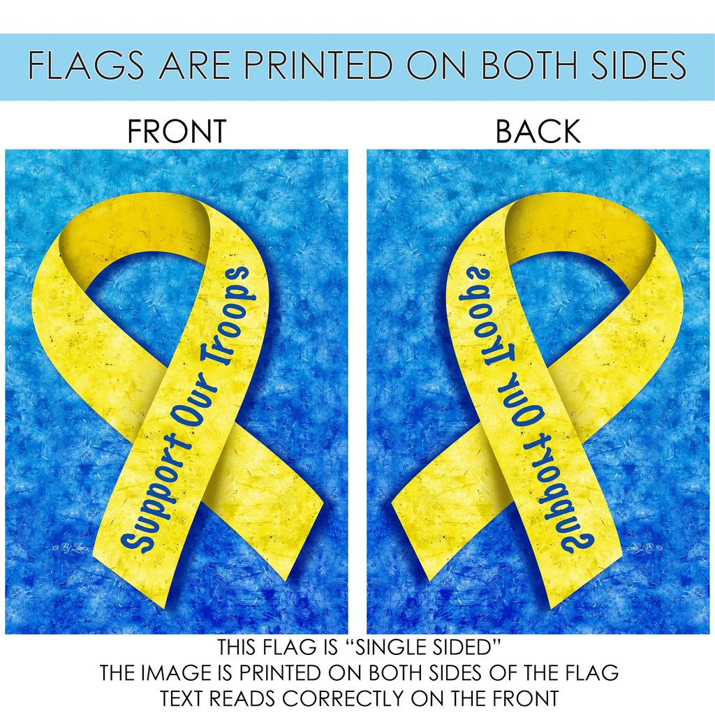 Support Our Troops Garden Flag - Image 4