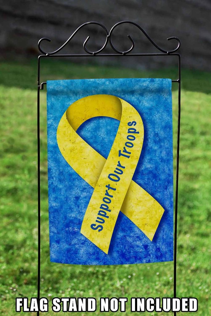 Support Our Troops Garden Flag - Image 3