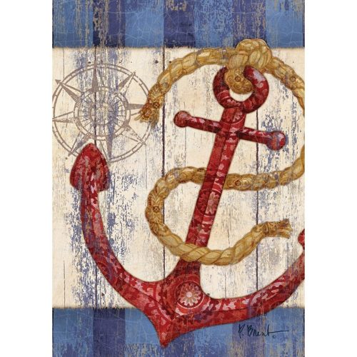 Rustic Anchor Garden Flag