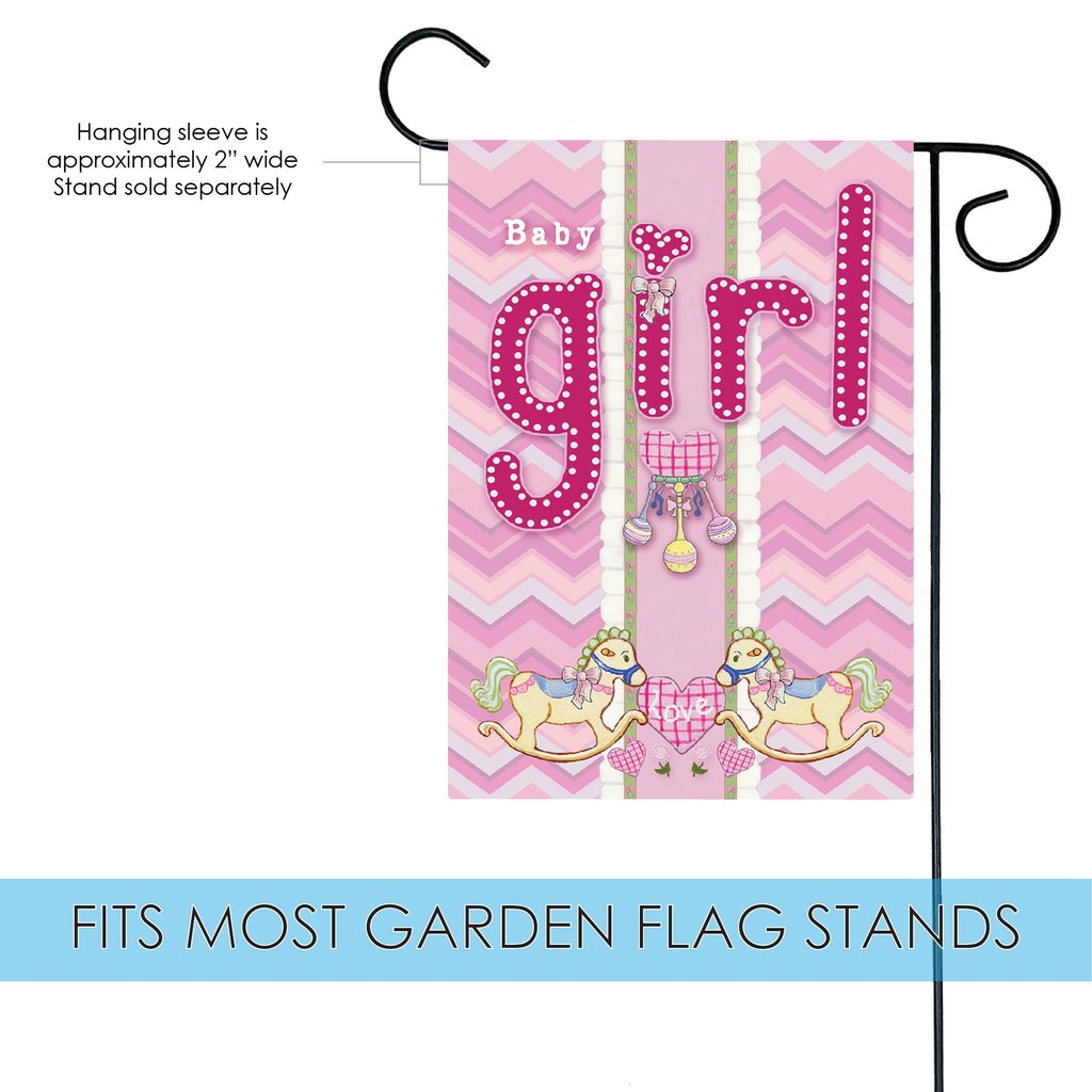 Baby Girl Garden Flag (12.5 x 18") - Image 2