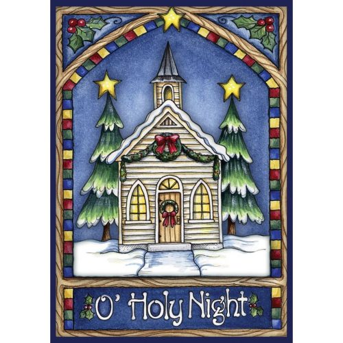 Christmas Church Garden Flag