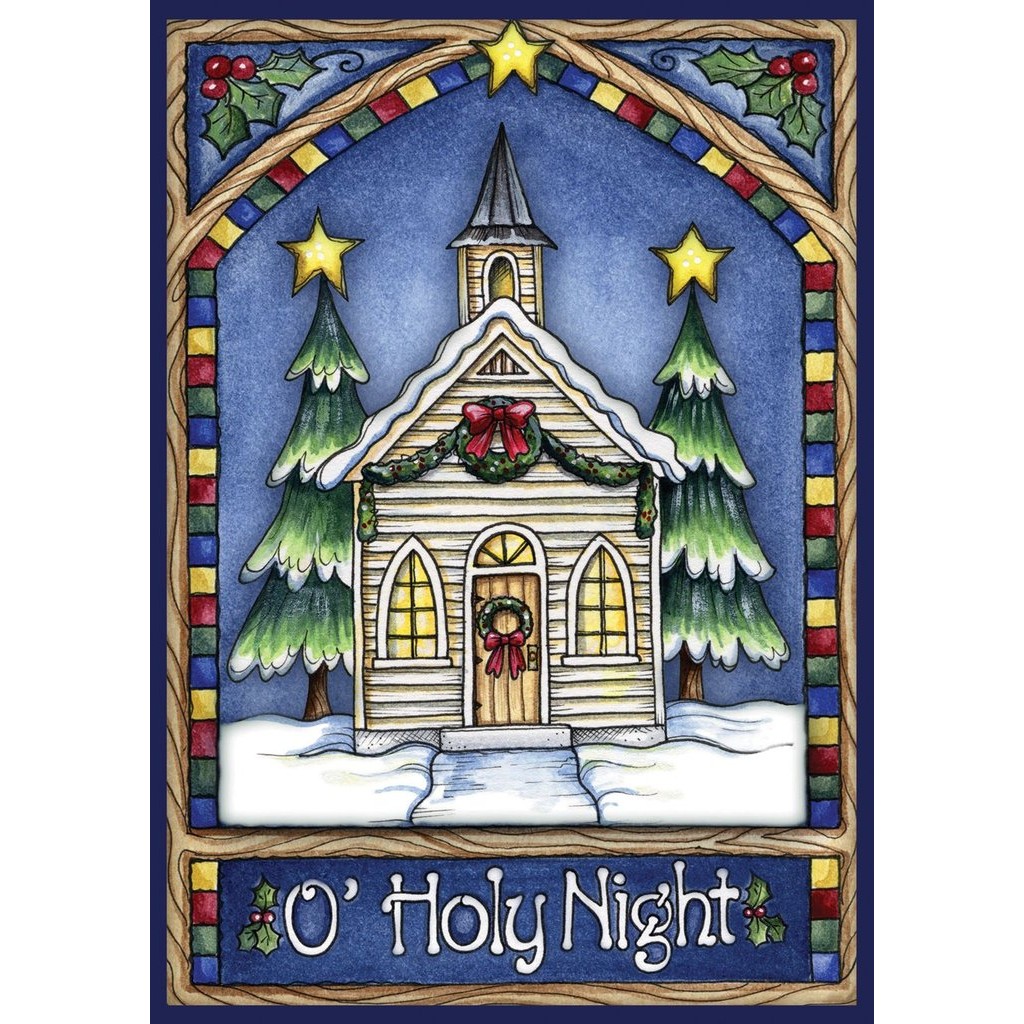Christmas Church Garden Flag
