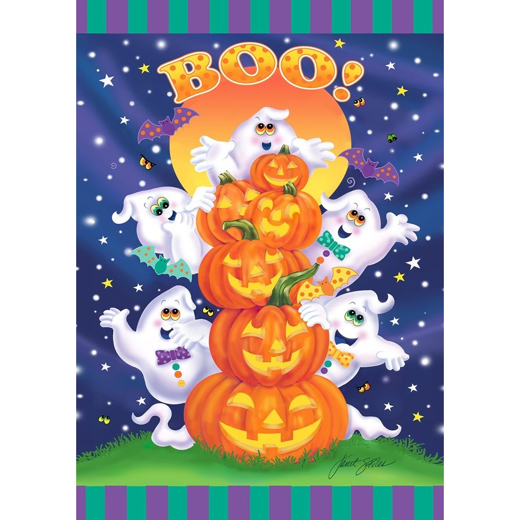 Ghost Party Garden Flag