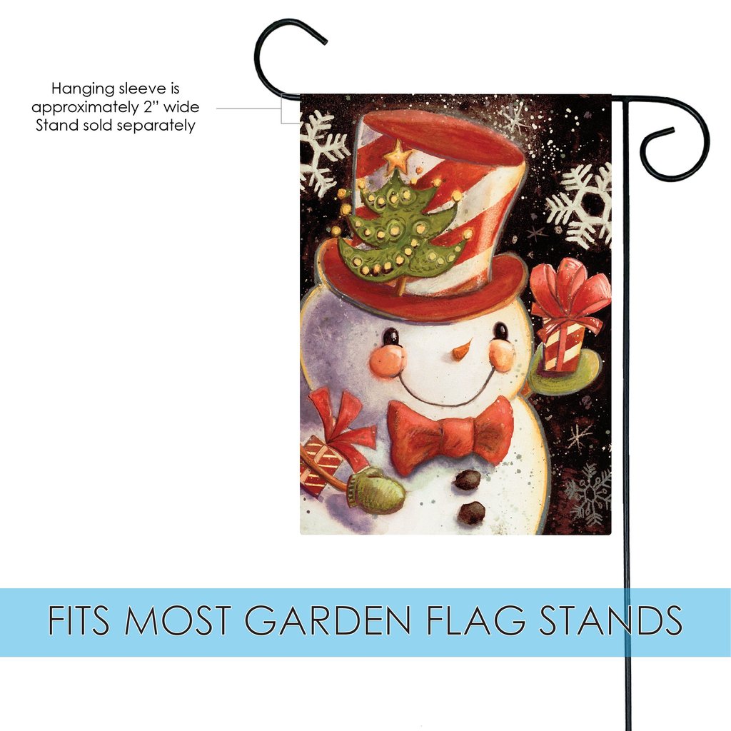 Snowflake Snowman Garden Flag (12.5 x 18") - Image 2