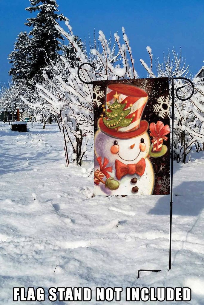 Snowflake Snowman Garden Flag (12.5 x 18") - Image 3