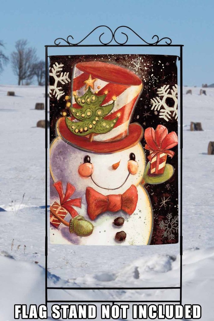 Snowflake Snowman Garden Flag (12.5 x 18") - Image 4