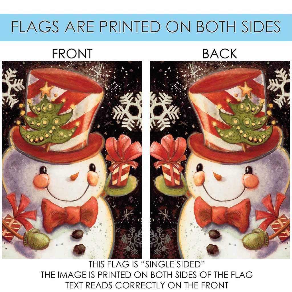 Snowflake Snowman Garden Flag (12.5 x 18") - Image 5