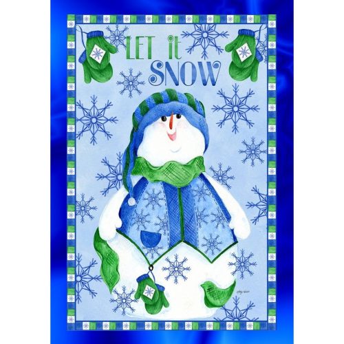 Snowman Mitten Garden Flag