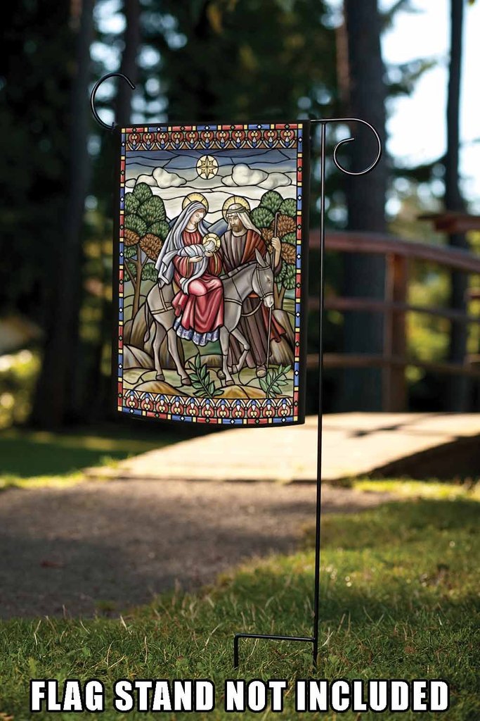 Stained Glass Nativity Garden Flag (12.5 x 18") - Image 3