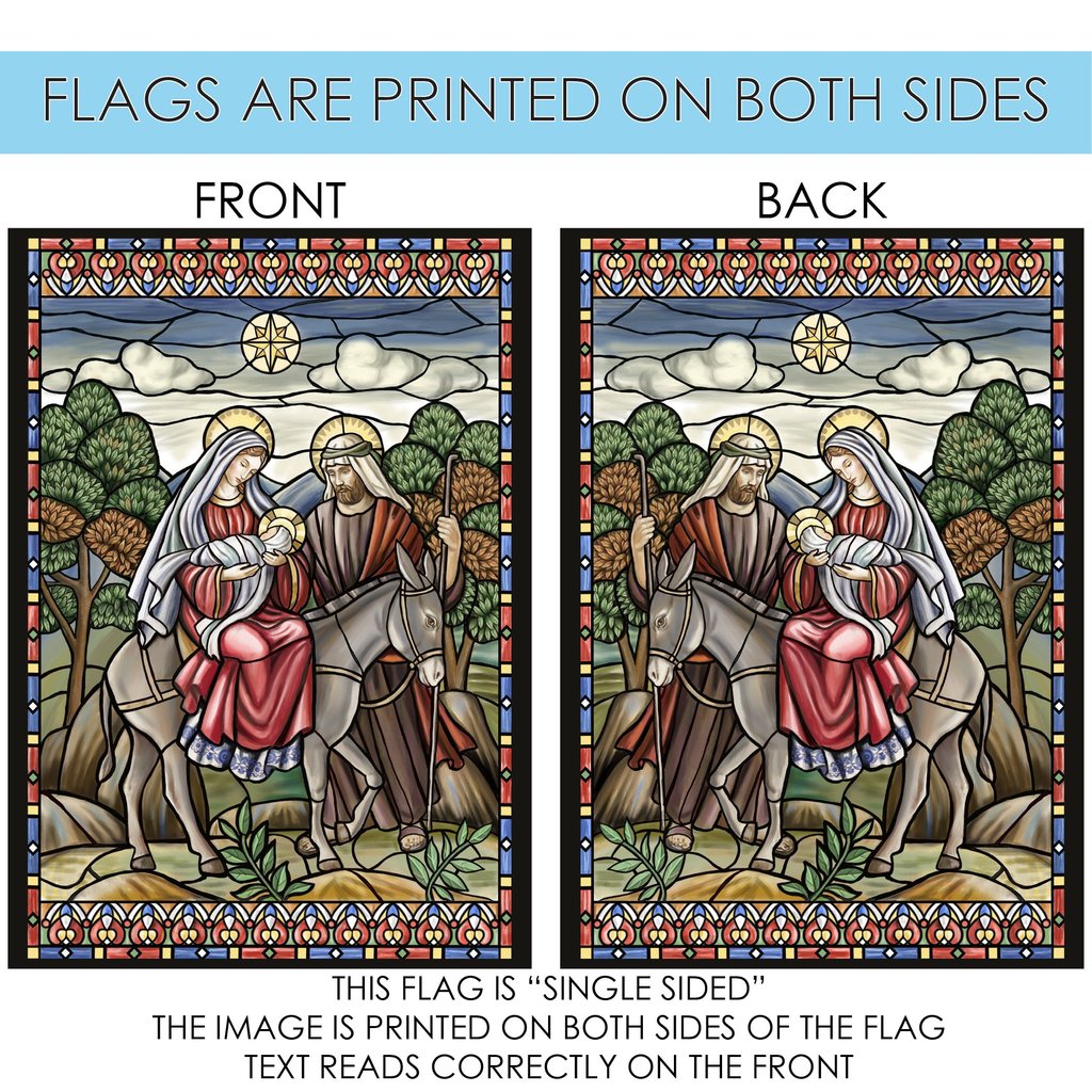 Stained Glass Nativity Garden Flag (12.5 x 18") - Image 4
