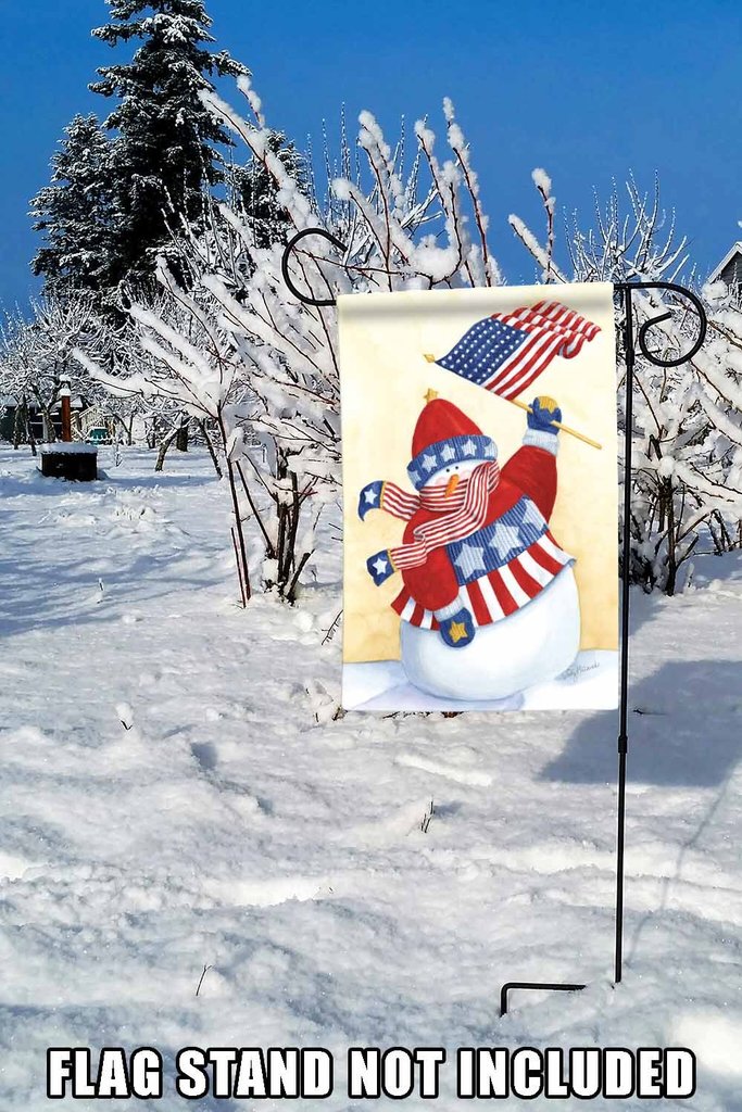Star Spangled Snowman Garden Flag (12.5 x 18") - Image 3