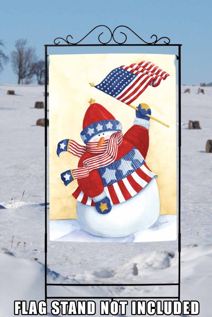Star Spangled Snowman Garden Flag (12.5 x 18") - Image 4