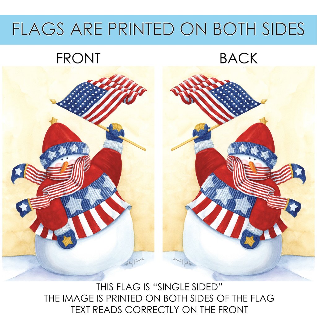 Star Spangled Snowman Garden Flag (12.5 x 18") - Image 5