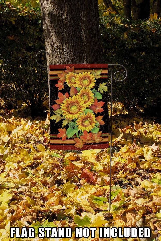 Sunflowers and Leaves Garden Flag (12.5 x 18") - Image 3