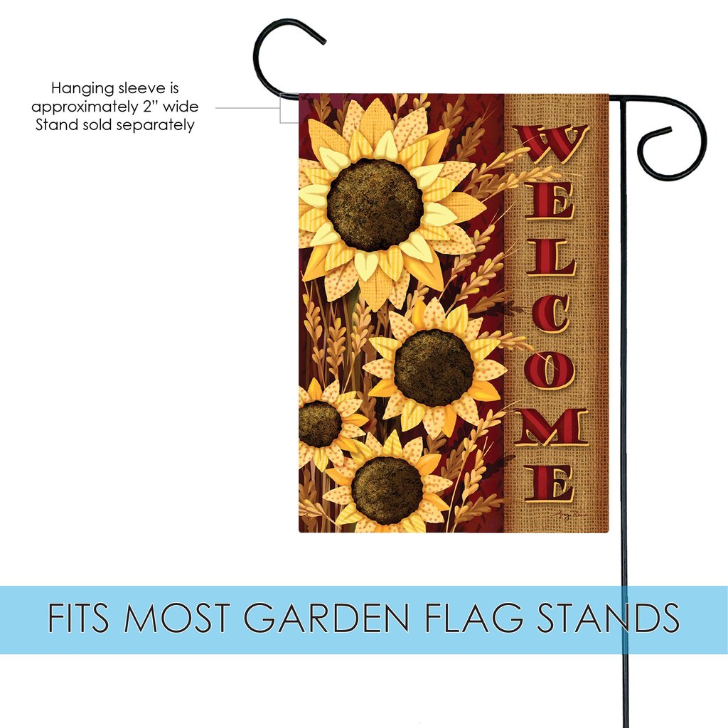 Welcome Sunflowers Garden Flag (12.5 x 18") - Image 2