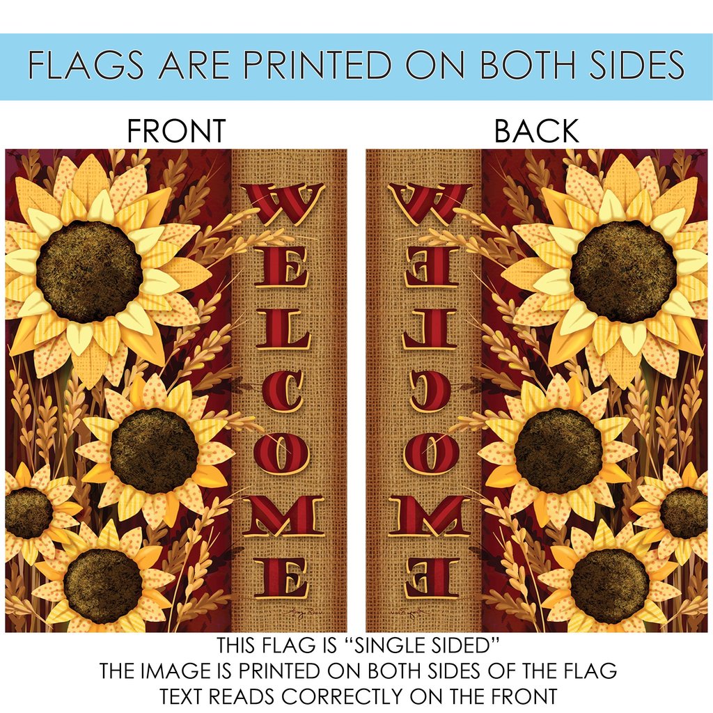 Welcome Sunflowers Garden Flag (12.5 x 18") - Image 4